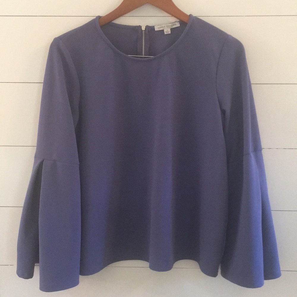 Green Envelope blue purple bell sleeve top